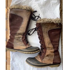 Sorel Cate the Great Tall Winter Boots Tobacco